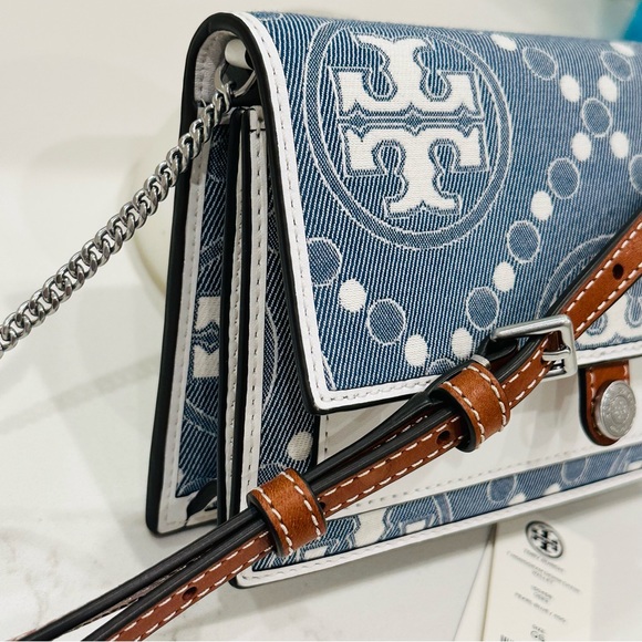 Like New Tory Burch
T Monogram Denim Wallet Crossbody - Picture 8 of 16